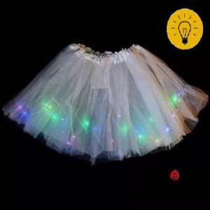 POLLERA TUTU LUMINOSA BLANCO (INFANTIL) x 1